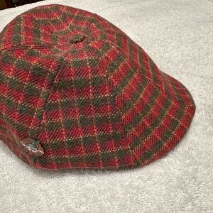 Boston Scally Co. Wonderland Red and Green Plaid 8 Panel Cap W/ Pin - XL